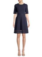Calvin Klein Mesh Short-sleeve A-line Dress
