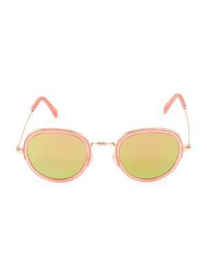 Vince Camuto 55mm Bridge-bar Round Sunglasses
