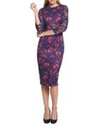 Kensie Dresses Floral Embroidered Bodycon Dress