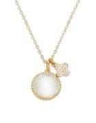 Nadri Crystal Disc Pendant Necklace