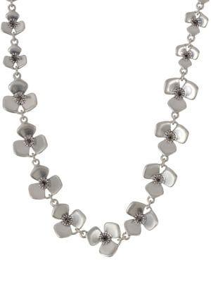Lucky Brand Two Chase Floral Beaded Collar Necklace