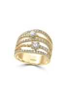 Effy D'oro 1.09 Tcw Diamond And 14k Yellow Gold Ring