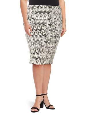 Nipon Boutique Plus Woven Pencil Skirt