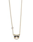 Karl Lagerfeld Crystal Sunglasses Pendant Necklace