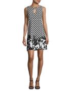 Gabby Skye Printed Sleeveless Sheath Dress