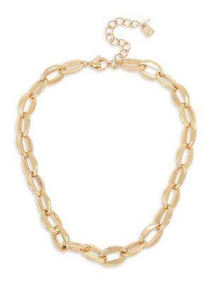Robert Lee Morris Linked & Connected Goldtone Collar Necklace
