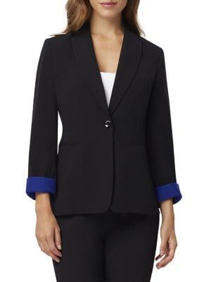 Tahari Arthur S. Levine Contrast-cuff Jacket