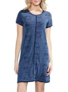 Vince Camuto Sapphire Bloom Melange Jersey Shift Dress