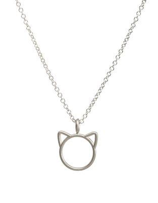 Dogeared Reminders Sterling Silver Purrfection Pendant Necklace