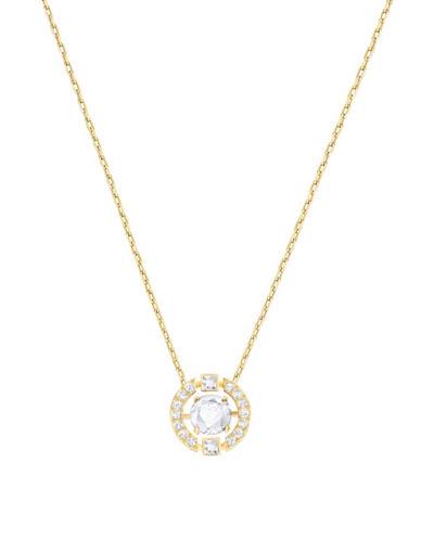 Swarovski Sparkling Dancing Crystal 23k Gold-plated Pendant Necklace