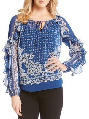Karen Kane Ruffle Sleeve Top