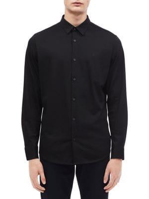 Calvin Klein Slim-fit French Placket Knit Shirt