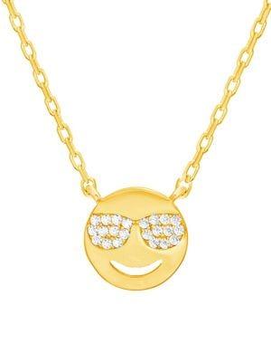 Lord & Taylor Crystal Emoji Pendant Necklace