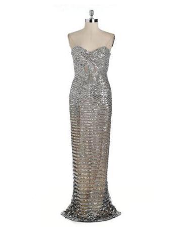 Basix Ii Basix Ii Strapless Beaded Tulle Gown