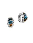 Effy Blue Topaz, London Blue Topaz And Citrine 18k Yellow Goldplated Sterling Silver Earrings