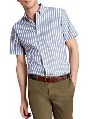 Brooks Brothers Red Fleece Striped Seersucker Button-down Shirt