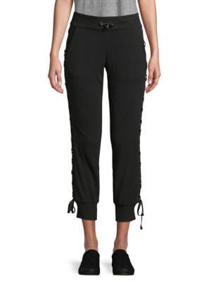 Blanc Noir Lace-up Jogger Pants