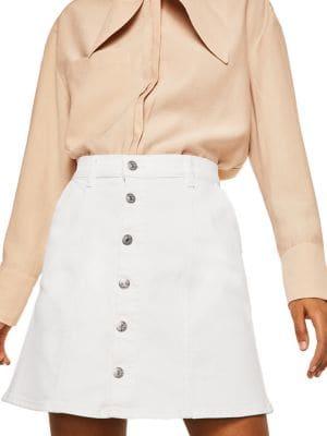 Mango Casual Denim Mini Skirt