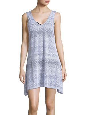 J Valdi Optical-print Sharkbite Coverup Dress