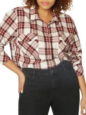 Sanctuary Plus Boyfriend For Life Renegade Plaid Shirt