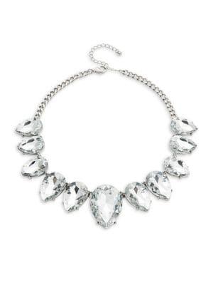Design Lab Crystal Teardrop Statement Necklace
