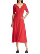 Lauren Ralph Lauren Quarter-sleeve Cotton Fit-and-flare Dress