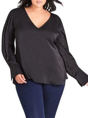 City Chic Plus London Calling Top