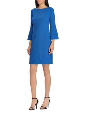 Lauren Ralph Lauren Petite Crepe Bell-sleeve Dress