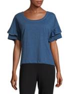Splendid Short Ruffle-sleeve Tee