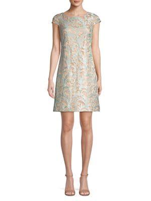 Eliza J Lace Cap Sleeve Shift Dress