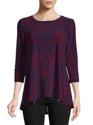Anne Klein Three-quarter Sleeve Trapeze Top