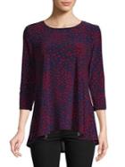 Anne Klein Three-quarter Sleeve Trapeze Top