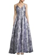 Calvin Klein Floral Brocade Gown