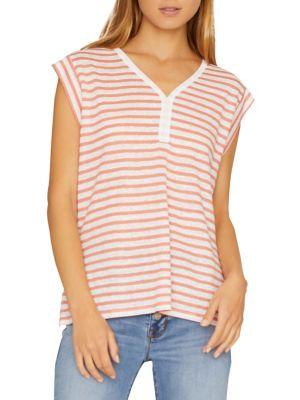 Sanctuary Laura Stripe Cap Sleeve Tee