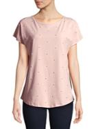 Imnyc Isaac Mizrahi Jewel Neck Pearl Embellishment Dolman Tee