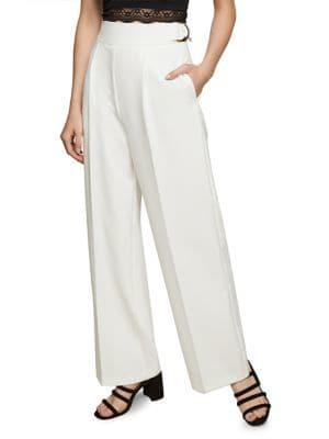 Miss Selfridge Buckle Waist Wide Leg Trousers