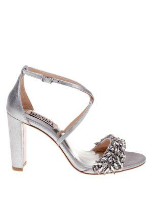 Badgley Mischka Harper Satin Ankle-strap Sandals