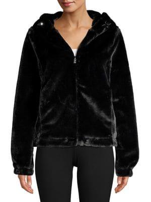 Marc New York Performance Zip-up Faux Fur Hoodie
