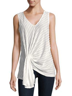 Ivanka Trump Textured Ruched Top