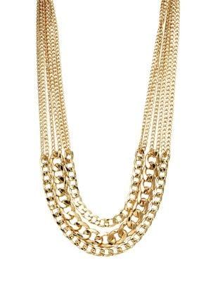 Design Lab 3-strand Goldtone Chain Necklace