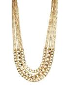 Design Lab 3-strand Goldtone Chain Necklace