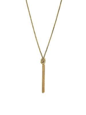 Etienne Aigner Golden Wheat Chain Tassel Y-necklace