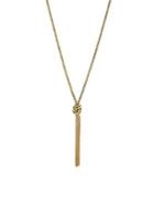 Etienne Aigner Golden Wheat Chain Tassel Y-necklace