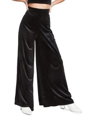 Miss Selfridge Velvet Wide-leg Pants