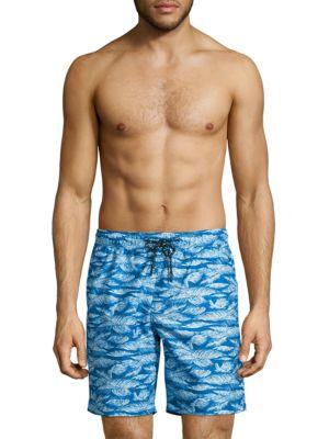 Surfsidesupply Palm Print Swim Trunks