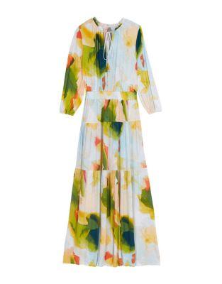Melissa Mccarthy Seven7 Watercolor Tiered Maxi Dress