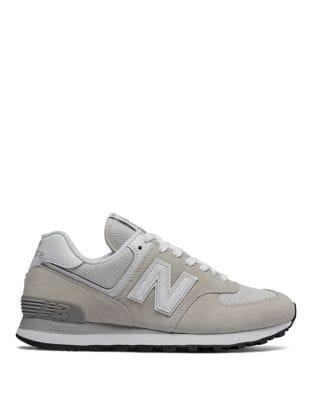 New Balance Women's W574 Logo Suede Low Top Sneakers