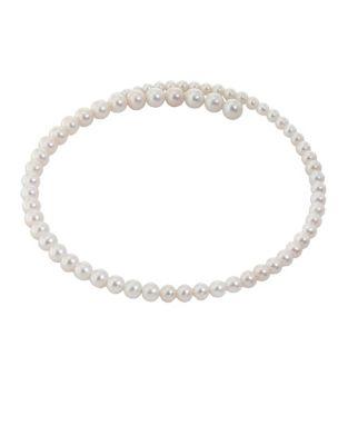 Effy 4-9mm Button White Pearl Bangle Bracelet