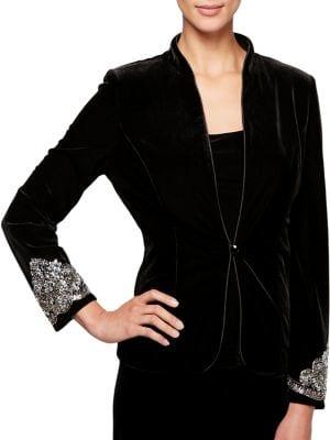 Alex Evenings Two-piece Tank Top & Jacket Velvet Set