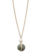 Lauren Ralph Lauren Faux Pearl And Stone Pendant Necklace